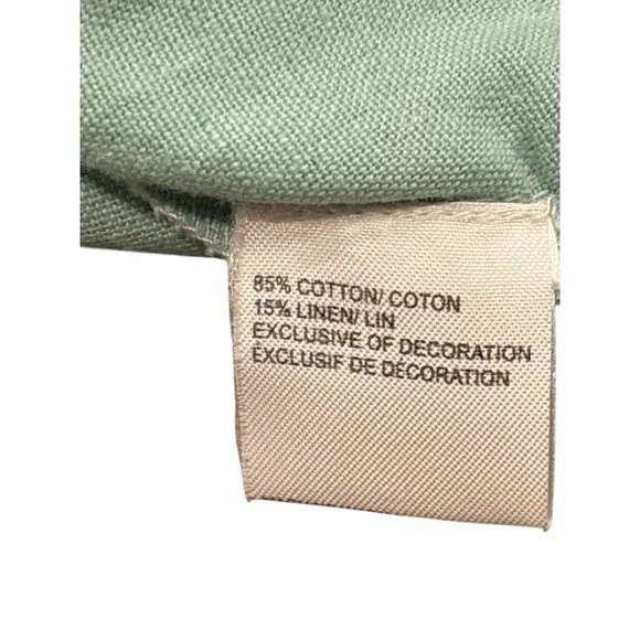 Lollia Linen Blend Mini Dress Womens Large Green Boho Spaghetti Strap Sundress - Picture 6 of 8